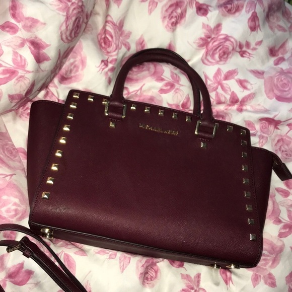 Michael Kors Handbags - Mk michael kors merlot maroon burgundy selma bag